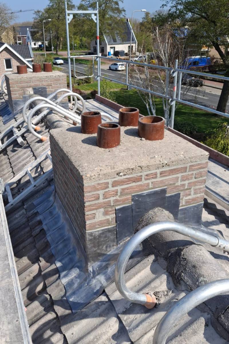 Schoorsteenrenovatie in Waddinxveen